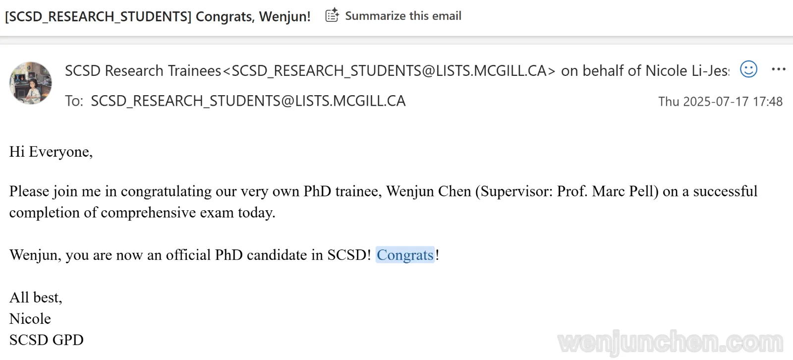 Now I'm a PhD Candidate! (2/2)